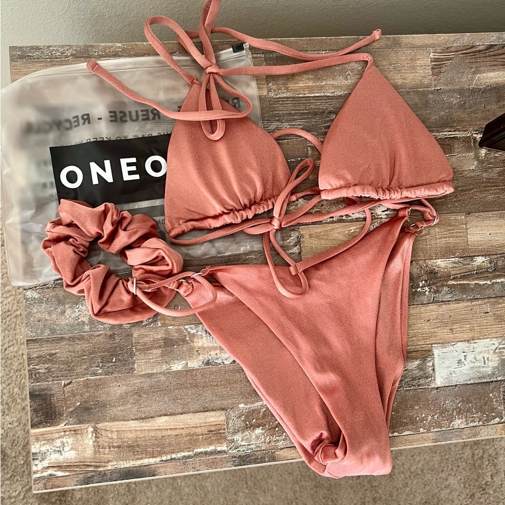 ONEONE Swimwear rose gold bikini set size medium